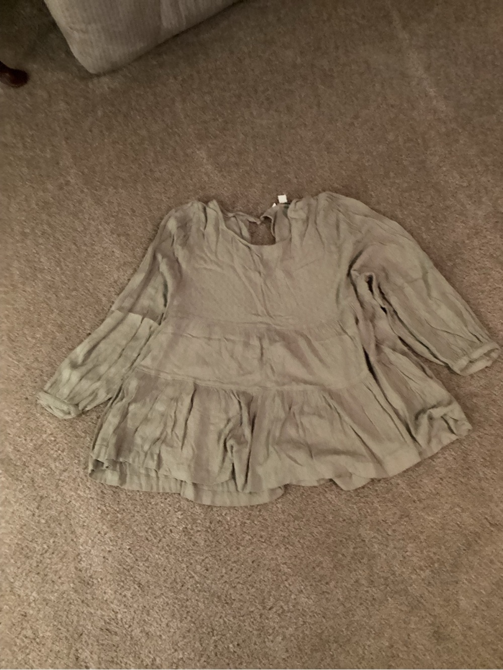 American Eagle Outfitters Olive Green Peasant Tunic Blouse